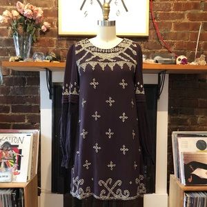 Shell 🐚 Embellished Gauze Dress 💜